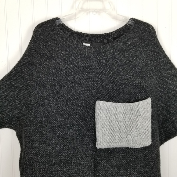 NU Numinou Women's Sweater Dress Bat Wing Scoop Neck Oversized Pocket Marled OS - Picture 2 of 8